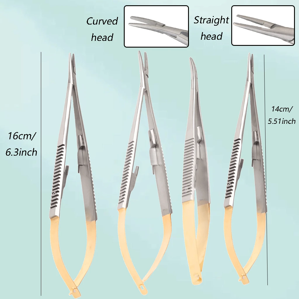

Стоматологические инструменты, хирургические плоскогубцы, щипцы, зубной имплантат Castroviejo, иглодержатели 14 см, 16 см, ортодонтические прямые изогнутые головки