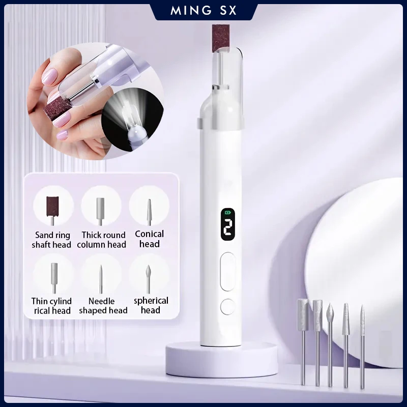 プロのマニキュアペディキュアキットコードレス電気爪やすりセットネイルドリルマシン手足ケアツールグラインドトリムポリッシュ用
