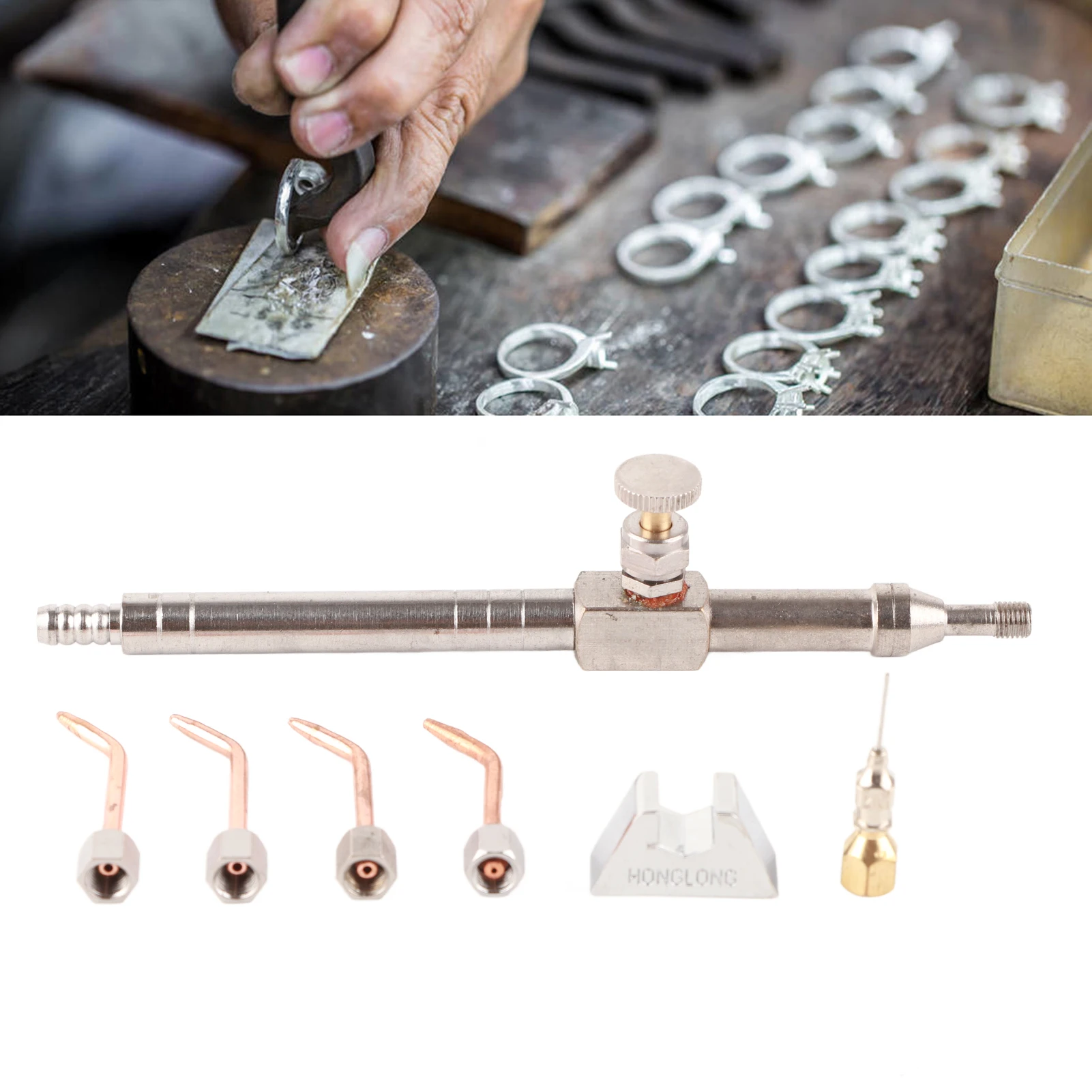 

Jewelry Water Oxygen Torch Water Oxygen Jewelry Welding Soldering Torch with 4 Tips for Jewelry Making Processing
