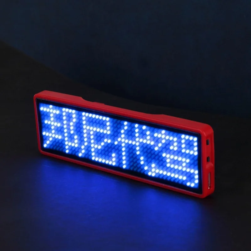 Customized. Led Badge Work Badge Led Business Card Screen Pin Badge Badge Designated Driver