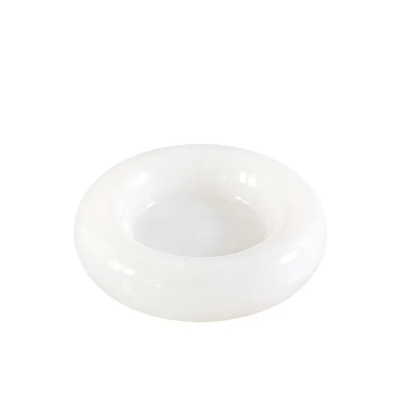 

French wabi natural marble tray storage tray, model room jewelry storage tray desktop ornament