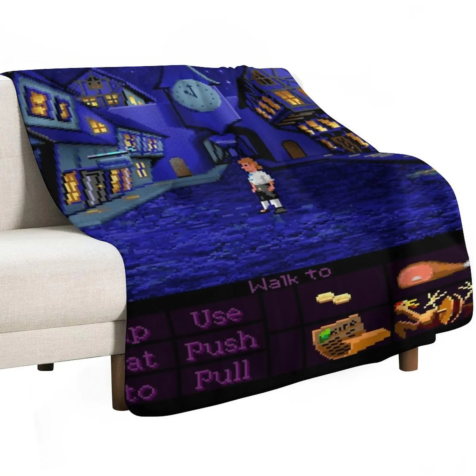 

Melee Island streets (Monkey Island 1) Throw Blanket Quilt Decoratives Winter beds For Sofa Thin Blankets