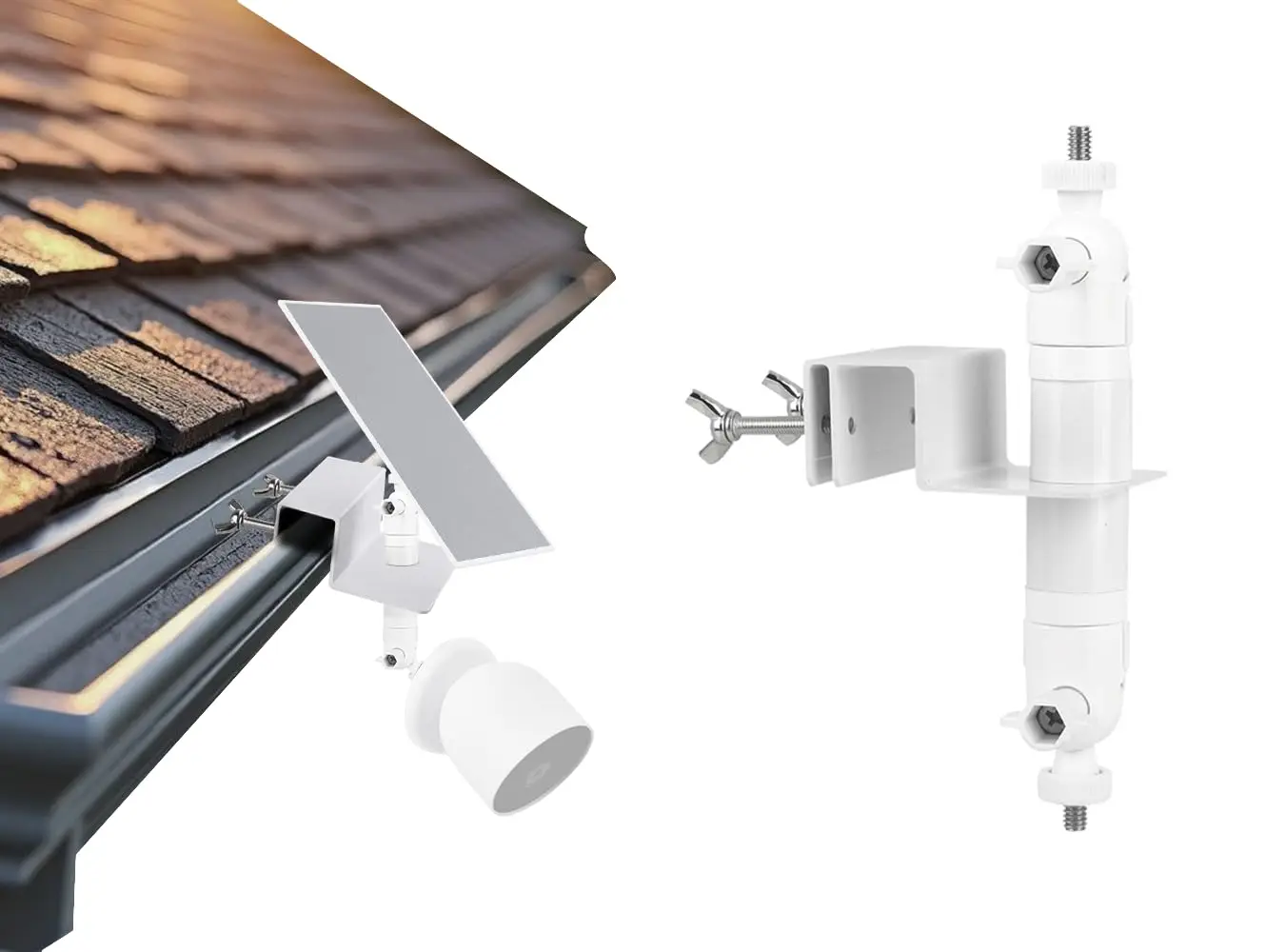 

Виниловые сайдинговые крючки без сверления для камер Ring/Arlo/eufy, устойчивые к атмосферным воздействиям крепления для солнечных панелей, прожекторов и камер Stick Up, Reolink/