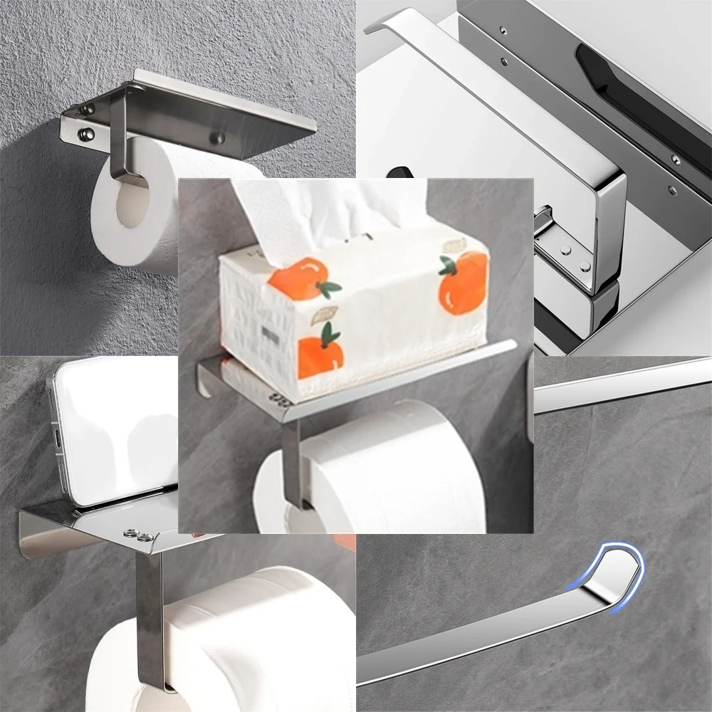1 قطعة رف مناديل الحمام الحائط رف المناشف الورقية الحمام تخزين الرف المرحاض الحائط رف الهاتف الأنسجة صندوق ورف