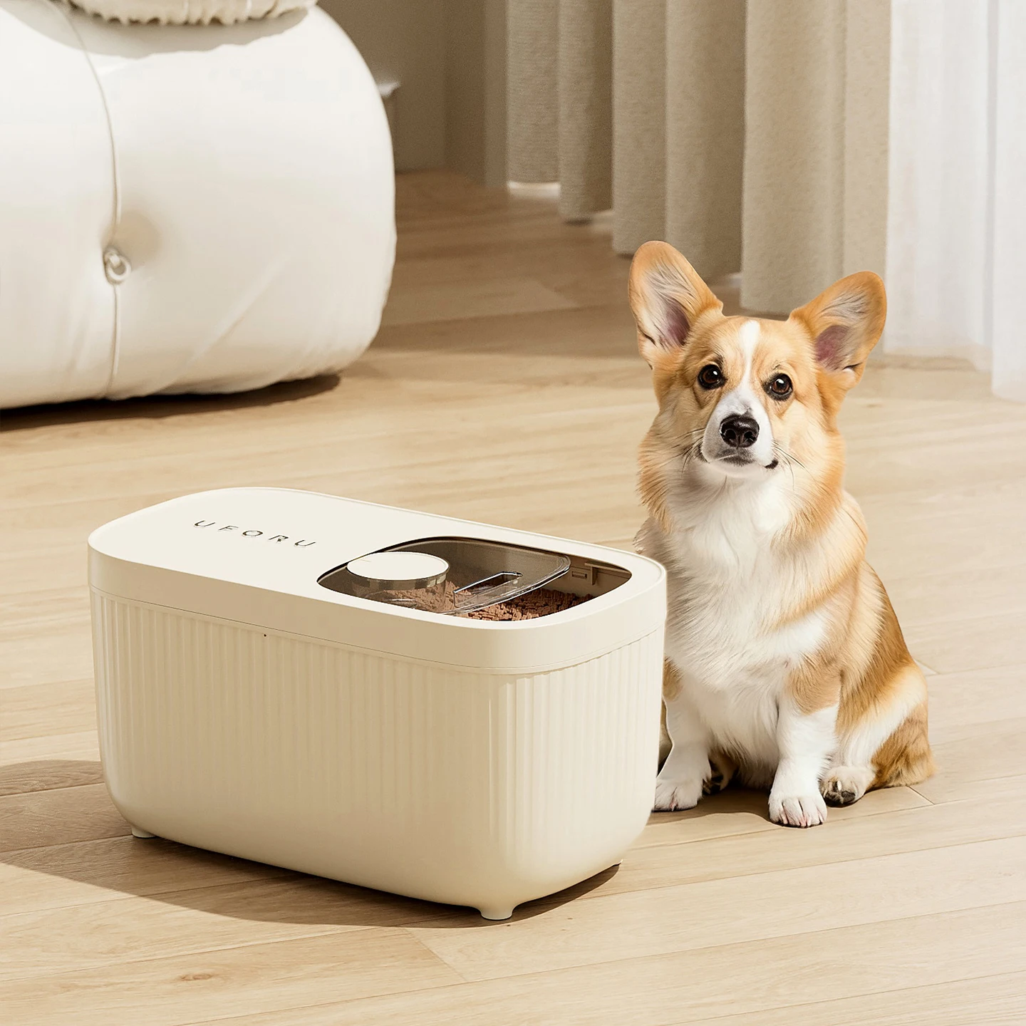 Aufbewahrungsbehälter für Hundefutter, Mehrzweck-Organizer, Hunde-Leckerli-Organizer mit großem Fassungsvermögen, praktisches Push-Pull-Design