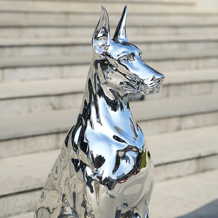 Resin Crafts Home Decoration Resin Doberman Dog Sculpture