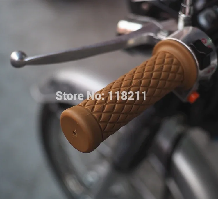 Vintage Cafe Racer 7/8" 22mm Motorcycle Vintage Handlebar Grip for Honda Suzuki Yamaha Kawasaki CG125 CB400