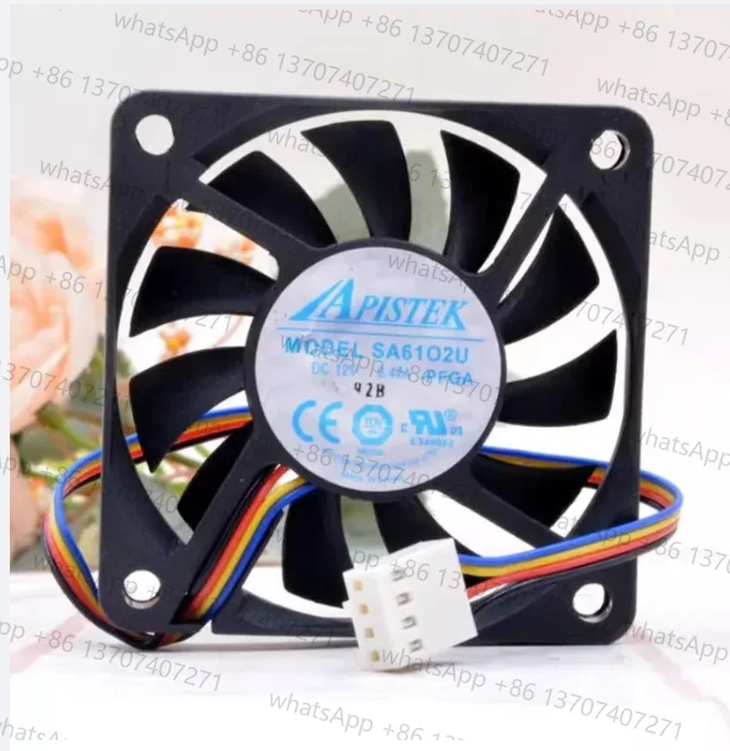 novo-ventilador-cooler-para-apistek-sa61o2u-6cm-12v-040a-6010-placa-mae-ultra-fino-pwm-ventilador-controlado-por-temperatura-60-60-10mm