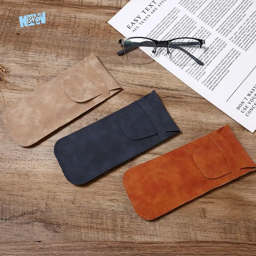 

Elegant Rectangle PU Leather Glasses Bag Covered Velvet Lining Sunglasses Bag Solid Color Portable Eyeglasses Holder Female/Male
