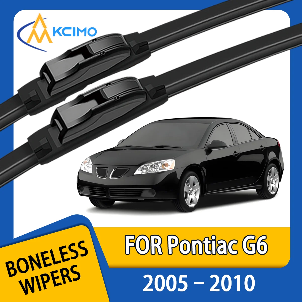 KCIMO 2 PCS Nova Lâmina de limpador de pára-brisa dianteiro para Pontiac G6 2005-2010 Pára-brisa dianteiro Auto Limpadores Lâmina Acessórios 2010 2009