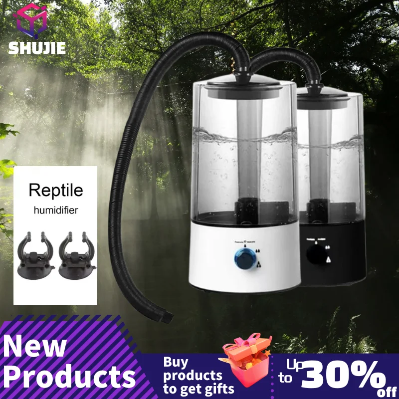 4L Reptile Humidifier Terrarium Fogger Automatic Shutdown Prevents Dry Running Durable for Turtle with Extension Hose