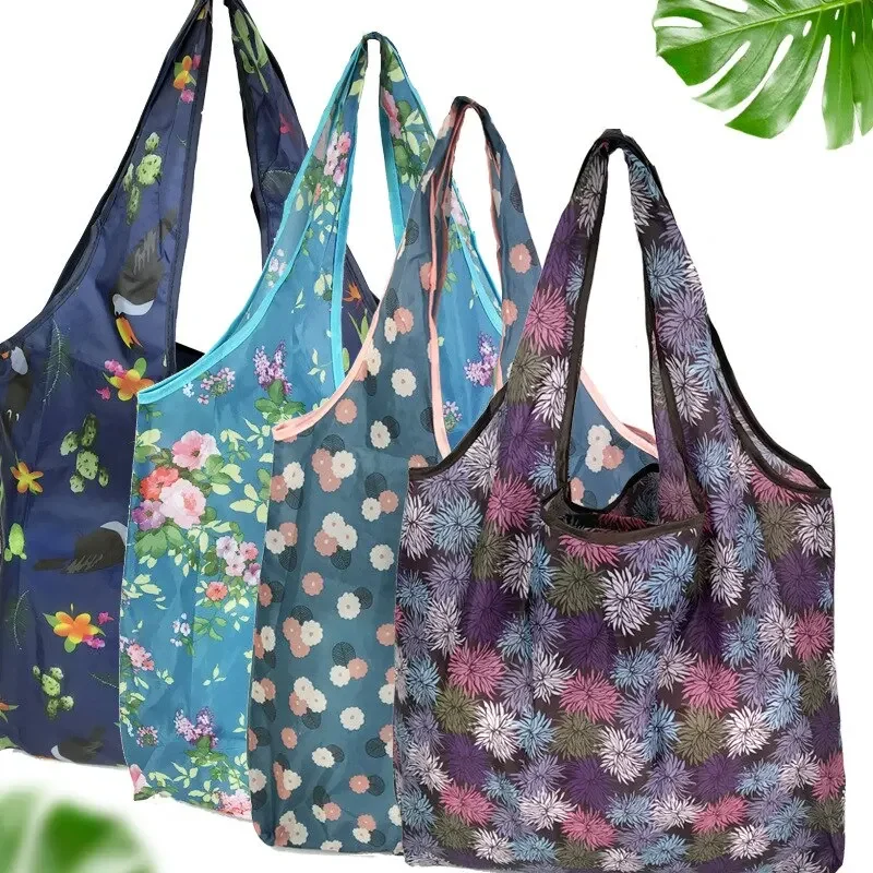 

12PCS Shopping Bag Reusable Foldable Portable Handbag Supermarket Beach Toy Storage Bags Shoulder Travel Grocery Bag