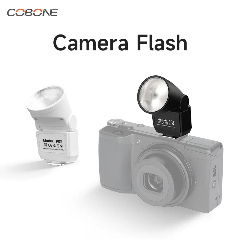 COBONE Mini Camera Flash Speedlite GN8 CRI97 6500K Type-C Rechargeable Hot Shoe Light For Sony Canon Nikon Vlog Photography