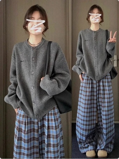 

Свободный вязаный свитер, женский осенне-зимний повседневный удобный открытый кардиган большого размера, трикотаж, верхняя одежда