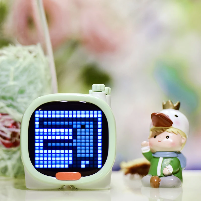 Divoom Timoo Elephant Pixel Bluetooth Wireless Speaker Green Cartoon Smart Speaker Alarm Clock Gift