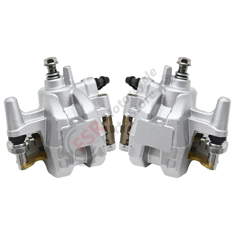 ATV Rear Left & Right Brake Caliper with Pads for Yamaha Grizzly 550 YFM550 Grizzly 700 YFM700 3B4-2580V-11-00 3B4-2580W-11-00