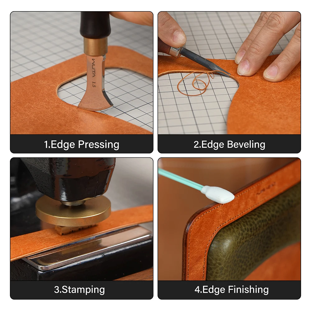 CRAZYSMITH Top Grain Leather Mouse Pad with Wrist Support Pad Full Grain Genuine Leather Desk Mat Office Laptop PC Accessories