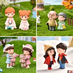 New Lovers Figures Couple Miniature Home Decor People Boy Girl Model Princess Fairy Gnome Valentine's Day Gift Dollhouse