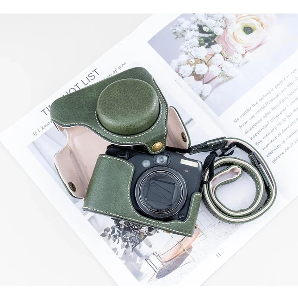 For Canon G12 Retro PU Leather Camera Case Cover Casing Body Cover  base all-inclusive accessories