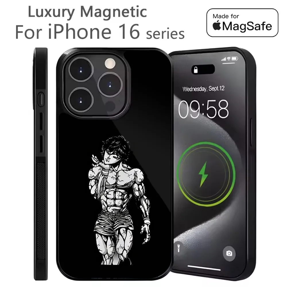 

Anime Baki H-Hanma Phone Case For iPhone 16,15,14,13,12,11,Plus,Pro,Max Mini Magsafe Magnetic Wireless Charging