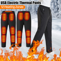 USB Electric Heated Pants 12 Heating Areas Winter Thermal Heated Pant Intelligent Warmer Perfect For Skiing Snowboarding Hiking