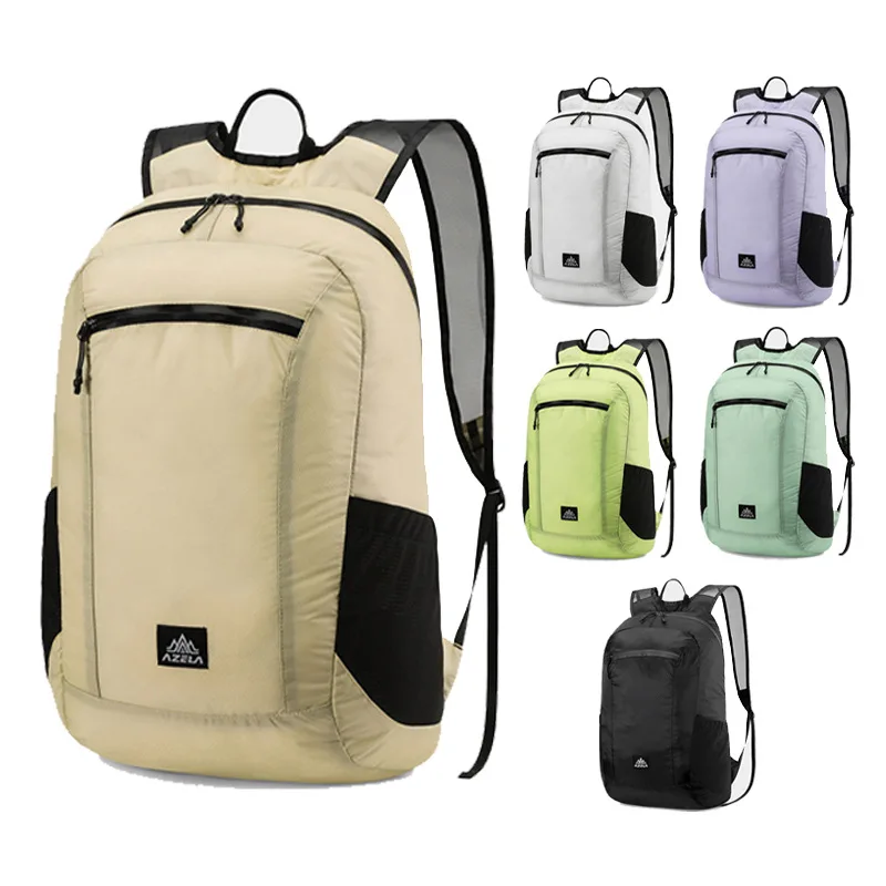 Men and women mountaineering outdoor riding hiking large capacity light anti splashing load reduction backpack folding
