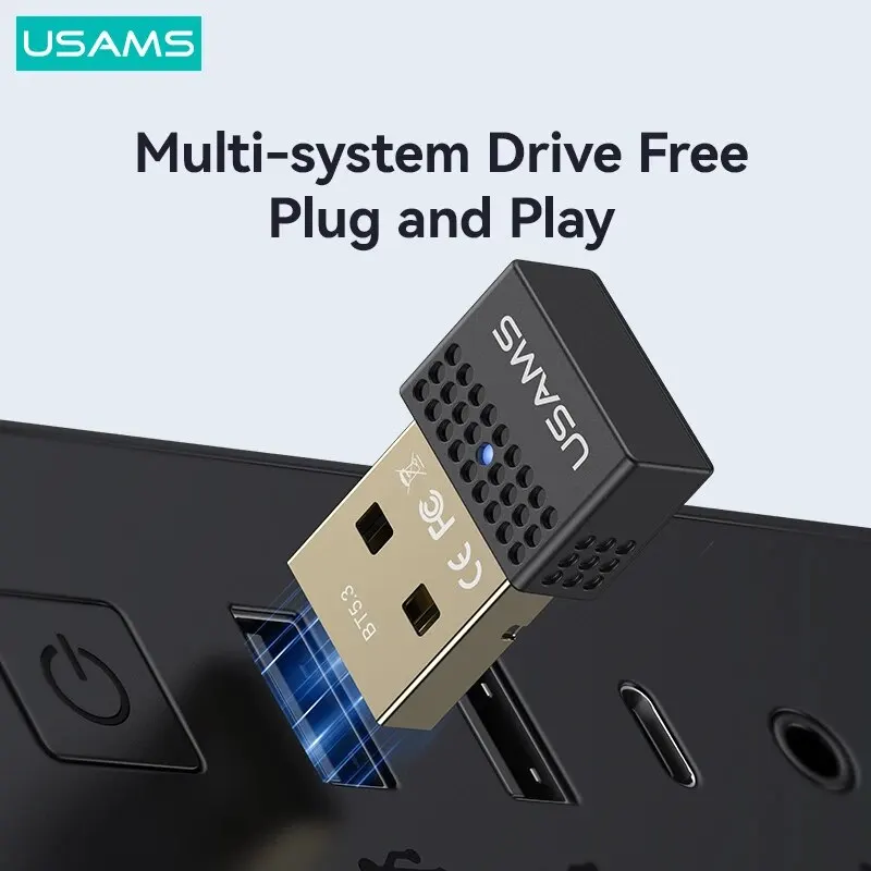 USAMS ZB285 USB BT Adapter Version 5.3 Dual-mode HD Sound Quality