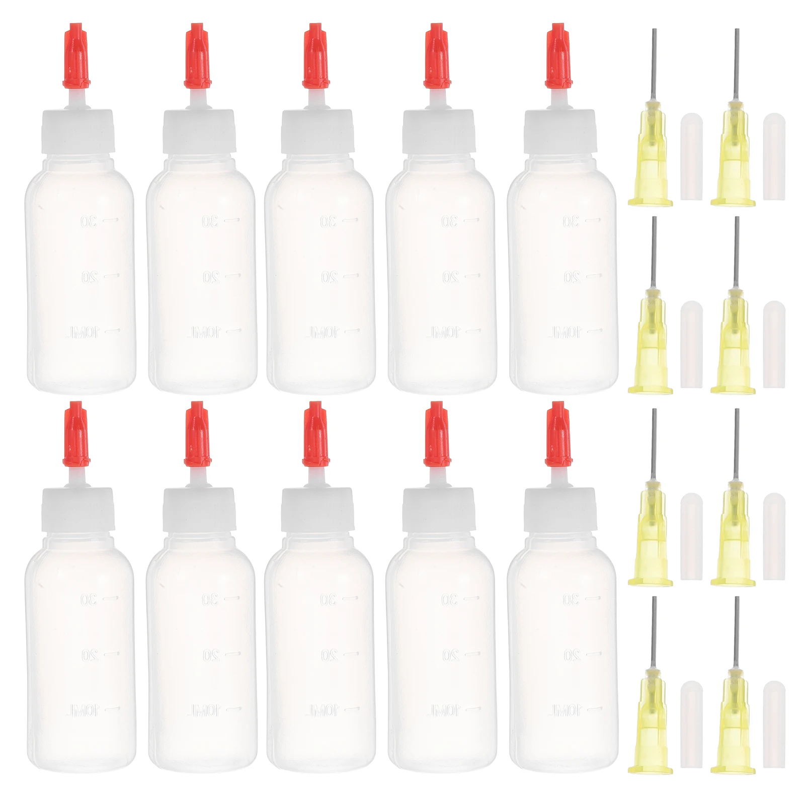 

10 Pcs Needle Tip Dispensing Glue Bottle Squeeze Bottles for Crafts White Plastic Applicator