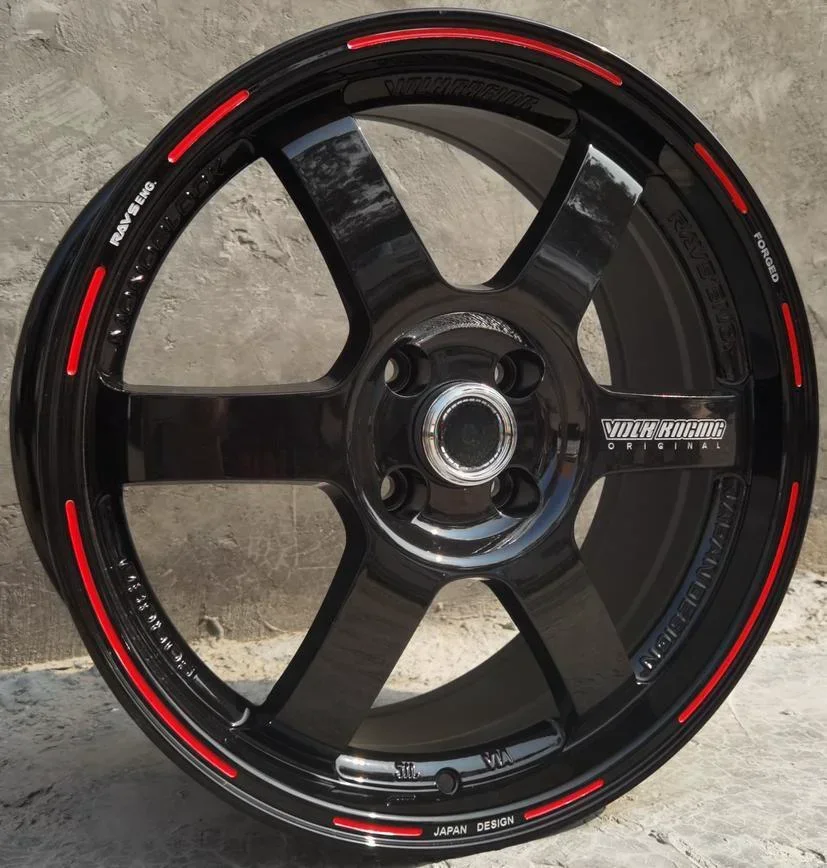 

Глянцевый черный RA TE37 17 дюймов 17X8.0 4X100 5x113 автомобильные легкосплавные диски подходят для Honda Accord Civic Integra MINI Cooper