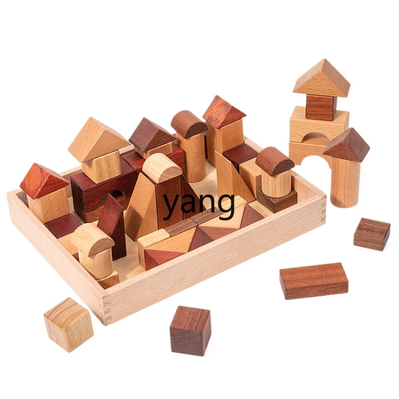 Cx Log grandi particelle di legno Building Blocks giocattoli educativi per bambini bambino 1 anno 2-3 compleanno piccolo regalo