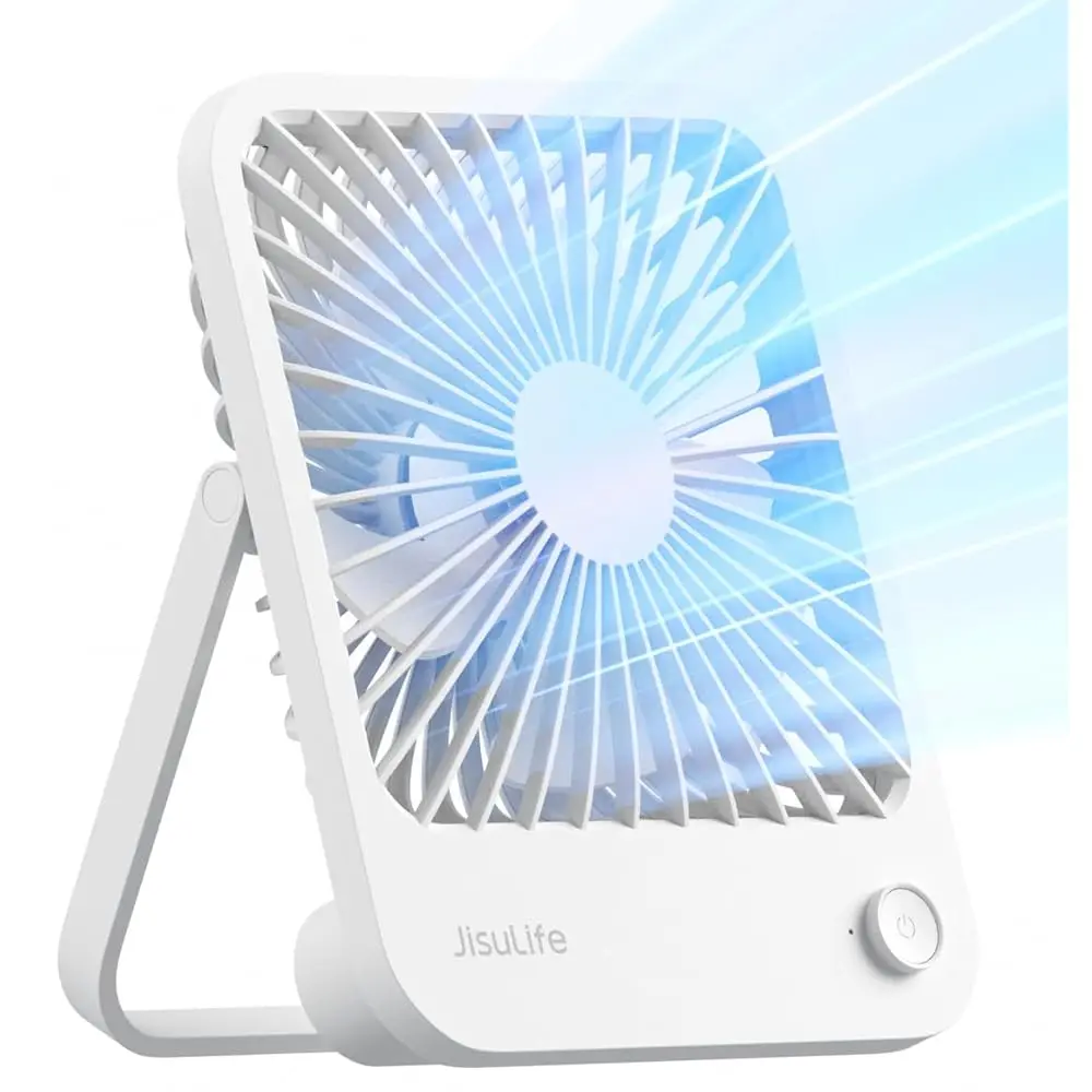 

Free ShippingSmall Desk Fan Battery Operated, 180° Foldable Portable Fan, 4 Speeds Adjustable Ultra Quiet for Home Office Trave