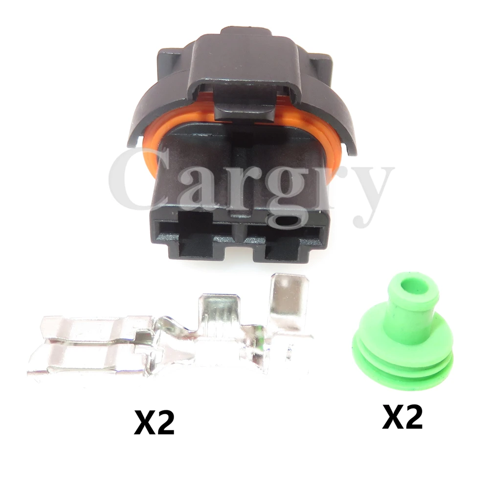 1 Set 2P 1544361-1 AC Assembly Automotive Electronic Fan Wire Cable Waterproof Socket Car Sealed Connector With Terminal