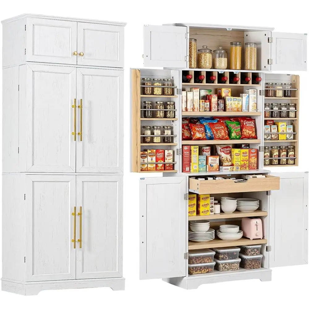 White Wooden Tall K…