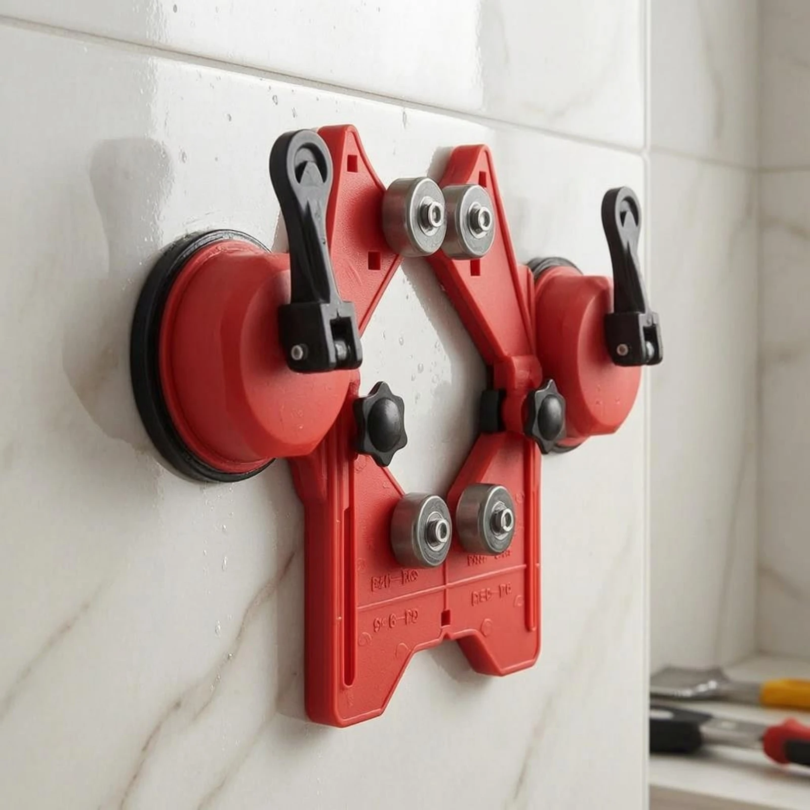 Tile Hole Positioning Tool Tightening Knobs Suction Cup Drill Guide view 2