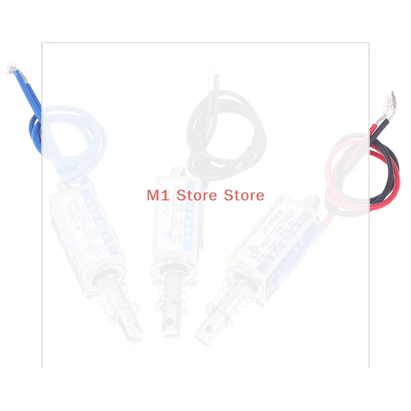 

Электромагнит JF-0530B DC 6В 12В 24В, толкающий/тянущий, с усилием удержания 5Н, ходом 10 мм, линейный соленоид, 1 шт.