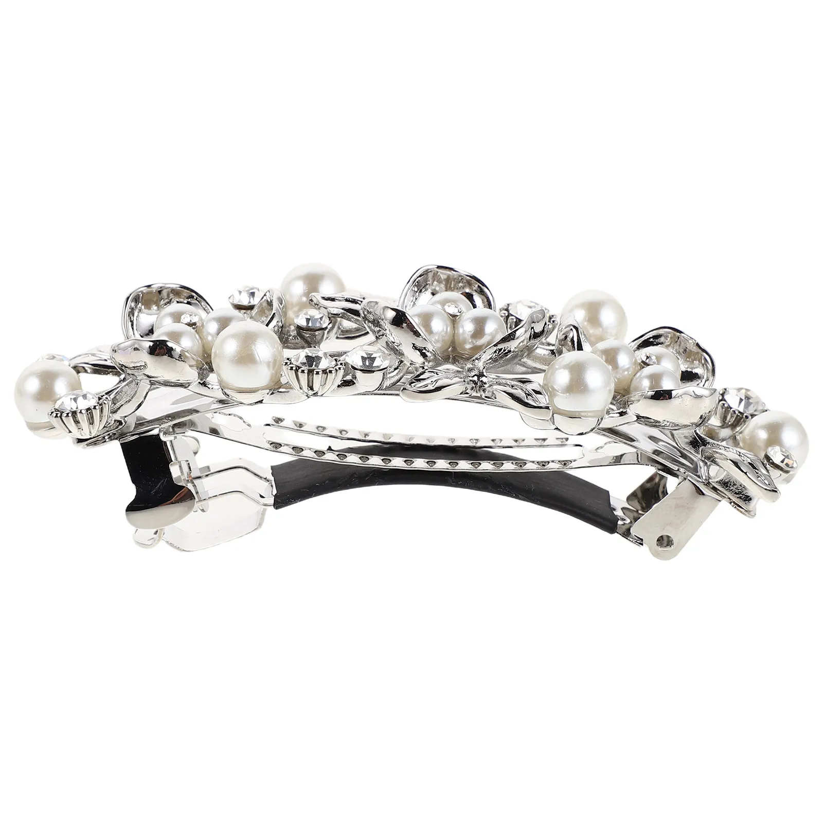 

Большая заколка для волос с цветами, стразами и жемчугом, винтажная металлическая заколка-шпилька для невесты, аксессуар для волос на свадьбу и вечеринку для женщин