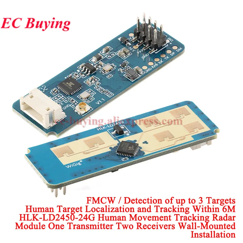 1-10Pcs Hi-Link HLK-LD2450 LD2452 LD2453 MM Wave Human Body Motion Tracking Trajectory Radar Sensor Module Multi-Target Position