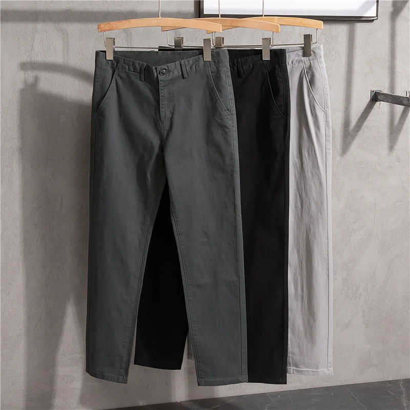 

New Spring Summer Men's Casual Pants Slim Pant Straight Thin Trousers Male Fashion Stretch Stretch Tailoring Suit Pants A30