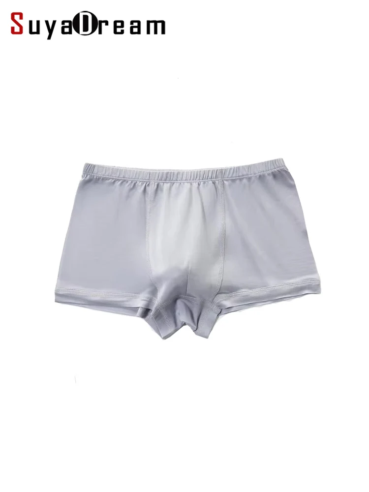 MĘSKIE BOKSERKI 100% Naturalny Jedwab Męskie majtki Zdrowe Solidne majtki cueca bokserki Bielizna męska calzoncillos