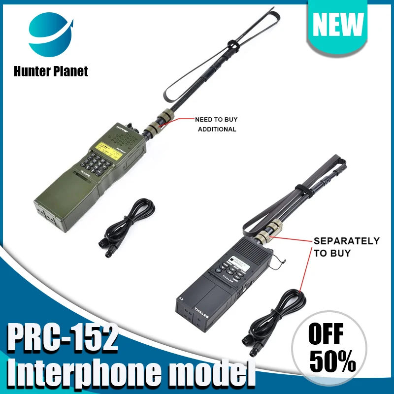 Interphone Model Dummy Radio Case, Pacote de antena, Talkie Walkie Talkie, PRC 152, Tacti Softair Army