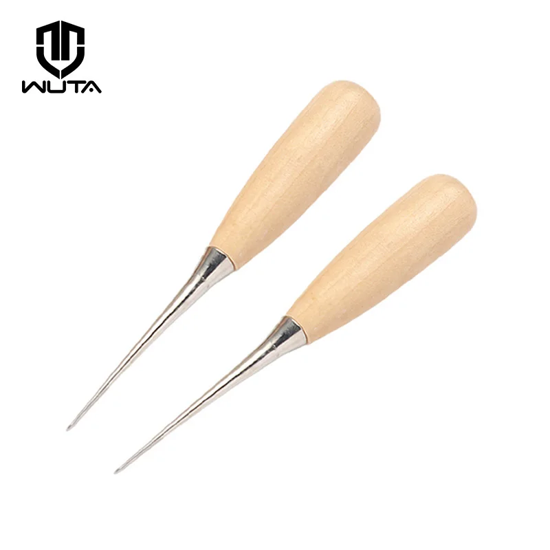 WUTA 2pcs Leather Hand Stitching Awl Tool Leather Craft Hole Punch Tools Sewing Punching Hole Maker Stitching Over Stitch