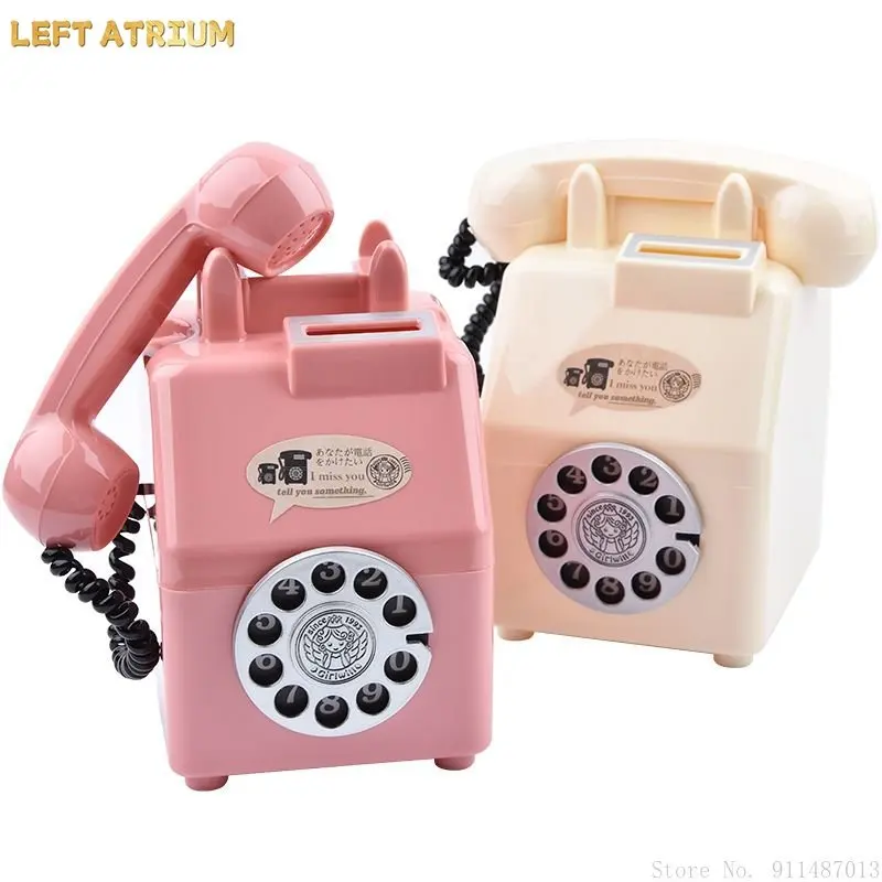 Creative Cute Piggy Bank for Men and Women, Old-fashioned Telephone Shaped Money Tank, Home Decoration Gift Cute Piggy Bank, 1Pc