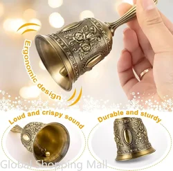 Wedding Bell Pet Training Bells Retro Bronze Metal Service Bell Call for Restaurant Bar Jingle Church School Classroom