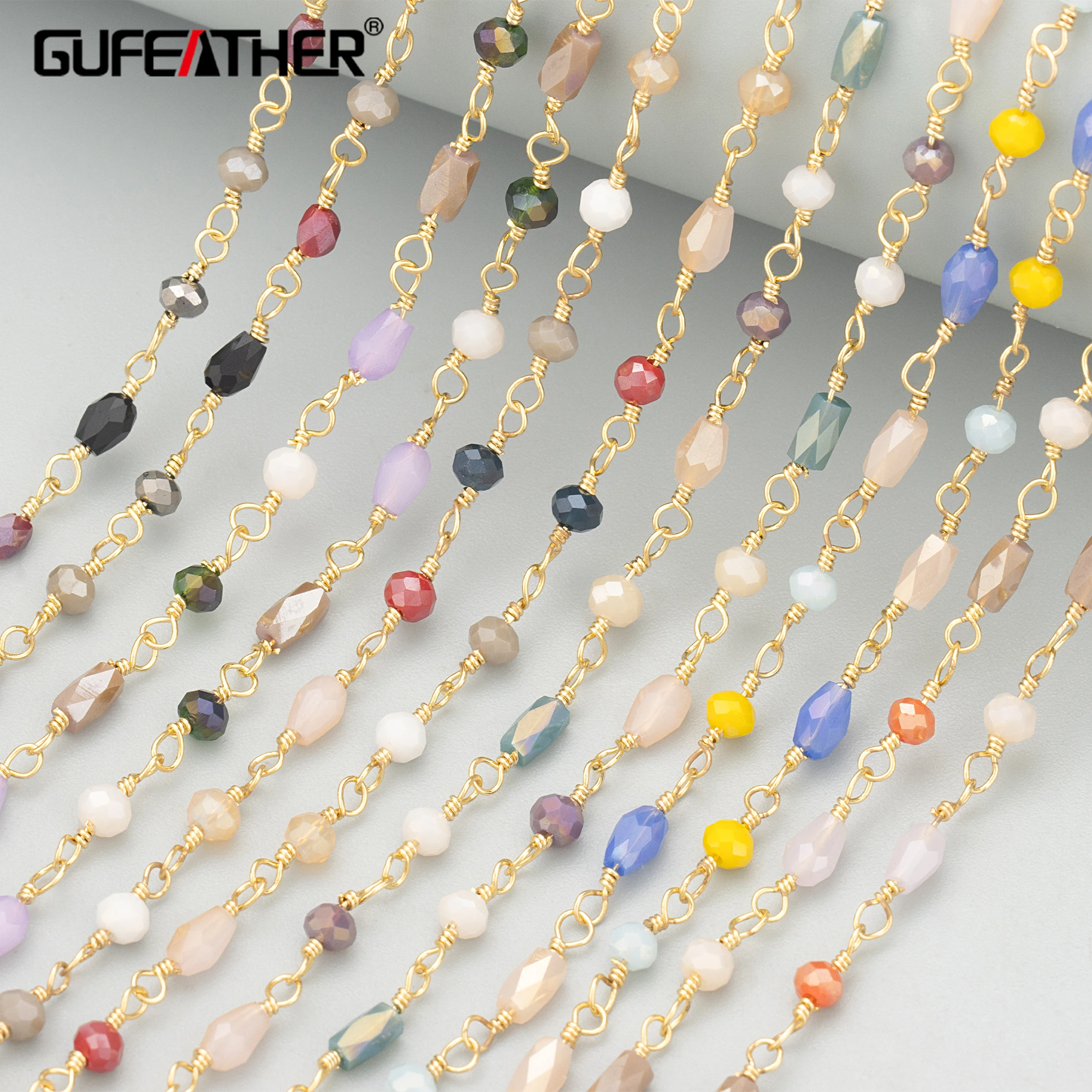 

GUFEATHER C391,chain,18k gold plated,thick silver,copper,natural beads,hand made,jewelry making,diy bracelet necklace,1m/lot