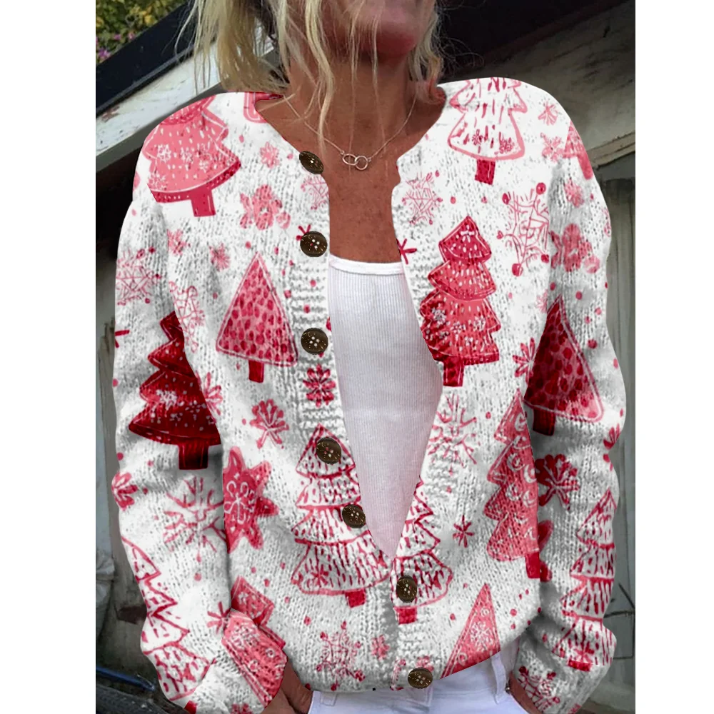 

Осень-зима вязаный рождественский кардиган свитер уличная одежда женские свитера вязаный топ повседневные крутые джемперы модные