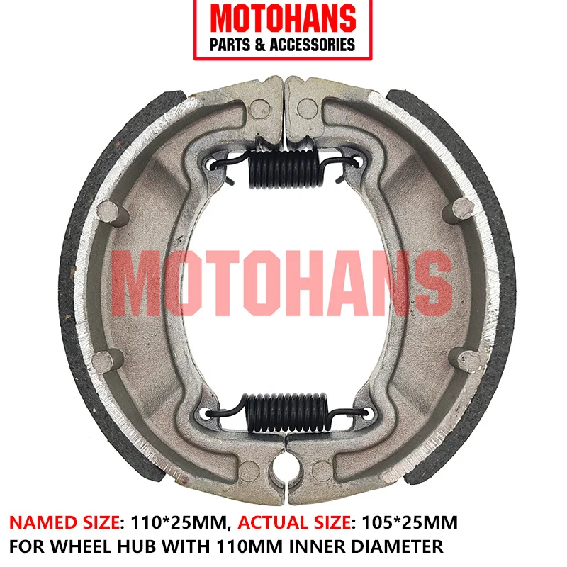 

BLACK SHEEL ASBESTORS FREE REAR BRAKE SHOE 110*25 FOR YAMAHA DX100 RX100 RX115 RX 100 115 ZY100