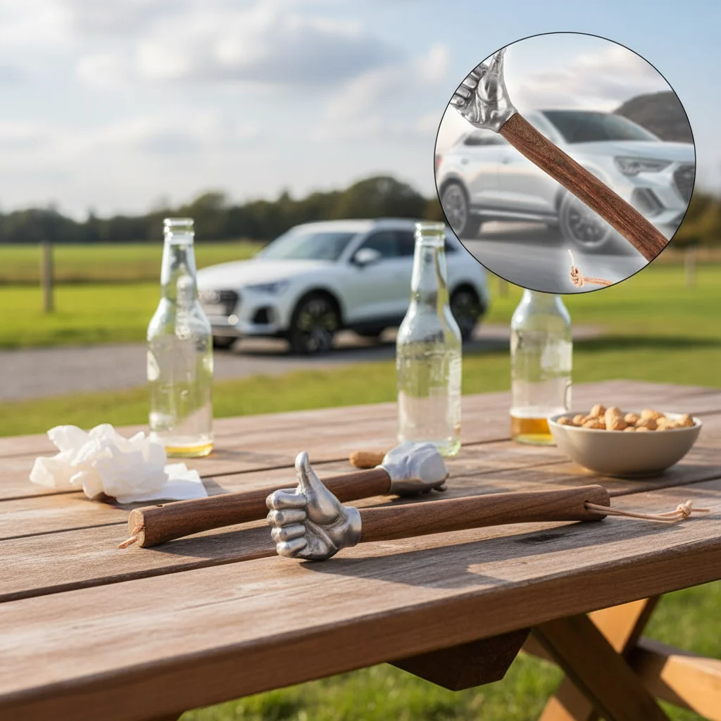 Stainless Steel Fist-Shaped Hammer with Wood Handle for Home And Outdoor Camping Decorative Nail Hammer Creative Gift