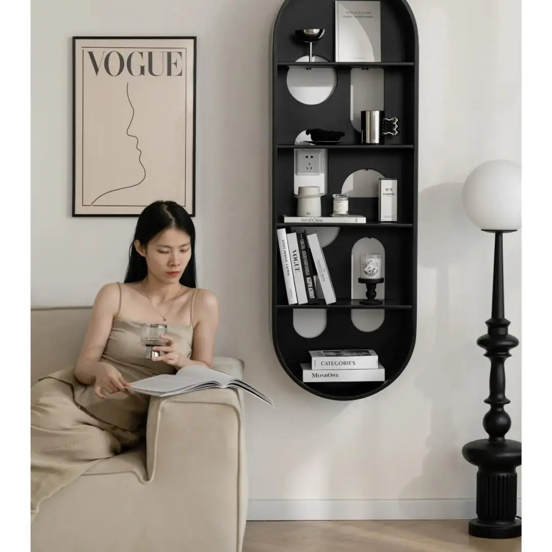 

Household Showcase Display Cabinet Bookshelf Bookcase Simple Nordic Shelf Display Shelf Customized Bookshelf