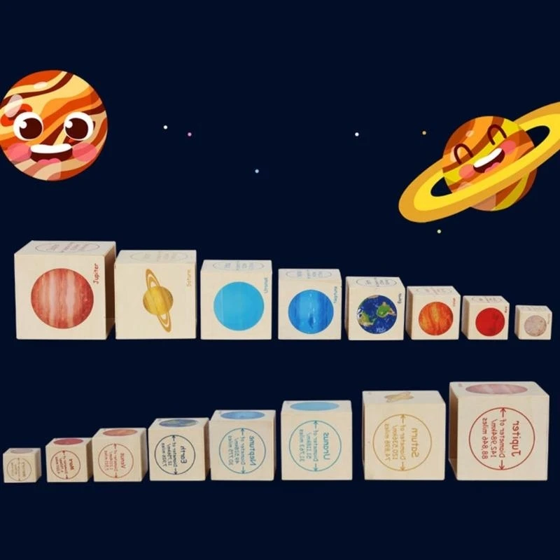 Stacking Cubes For Toddler Stacking Block Wooden Stacking Boxes Nesting 15UB