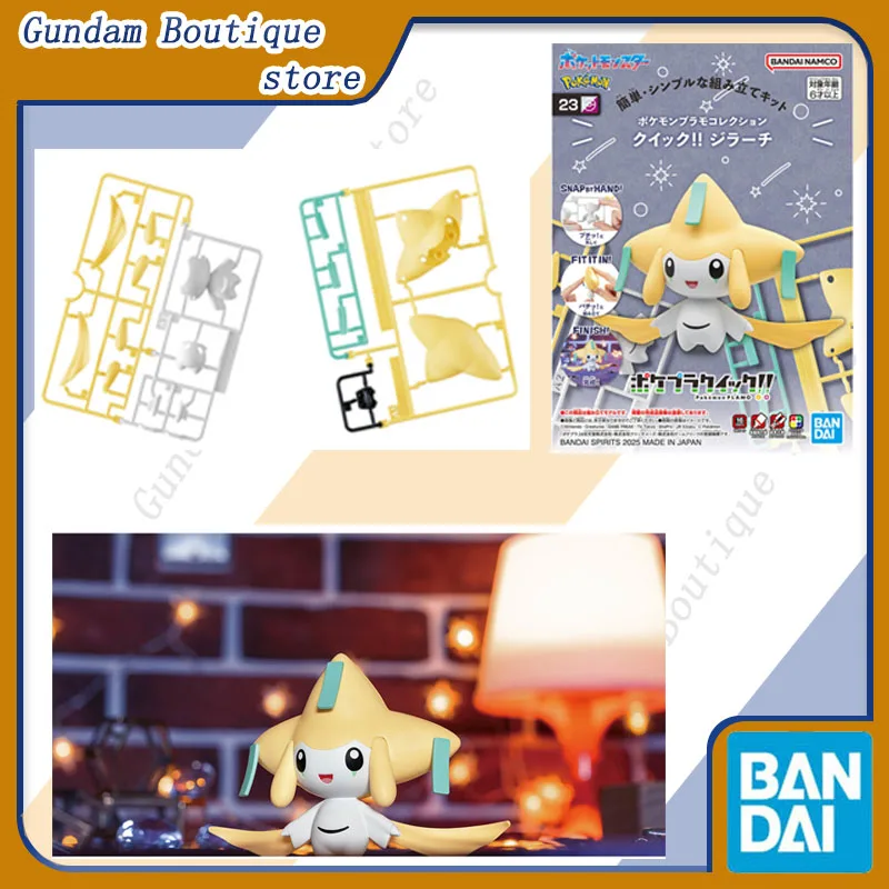 bandai-pokemon-genuino-rapido-plamo-23-jirachi-anime-action-figure-colecionavel-montagem-modelo-bonito-brinquedos-ornamentos-presente-criancas